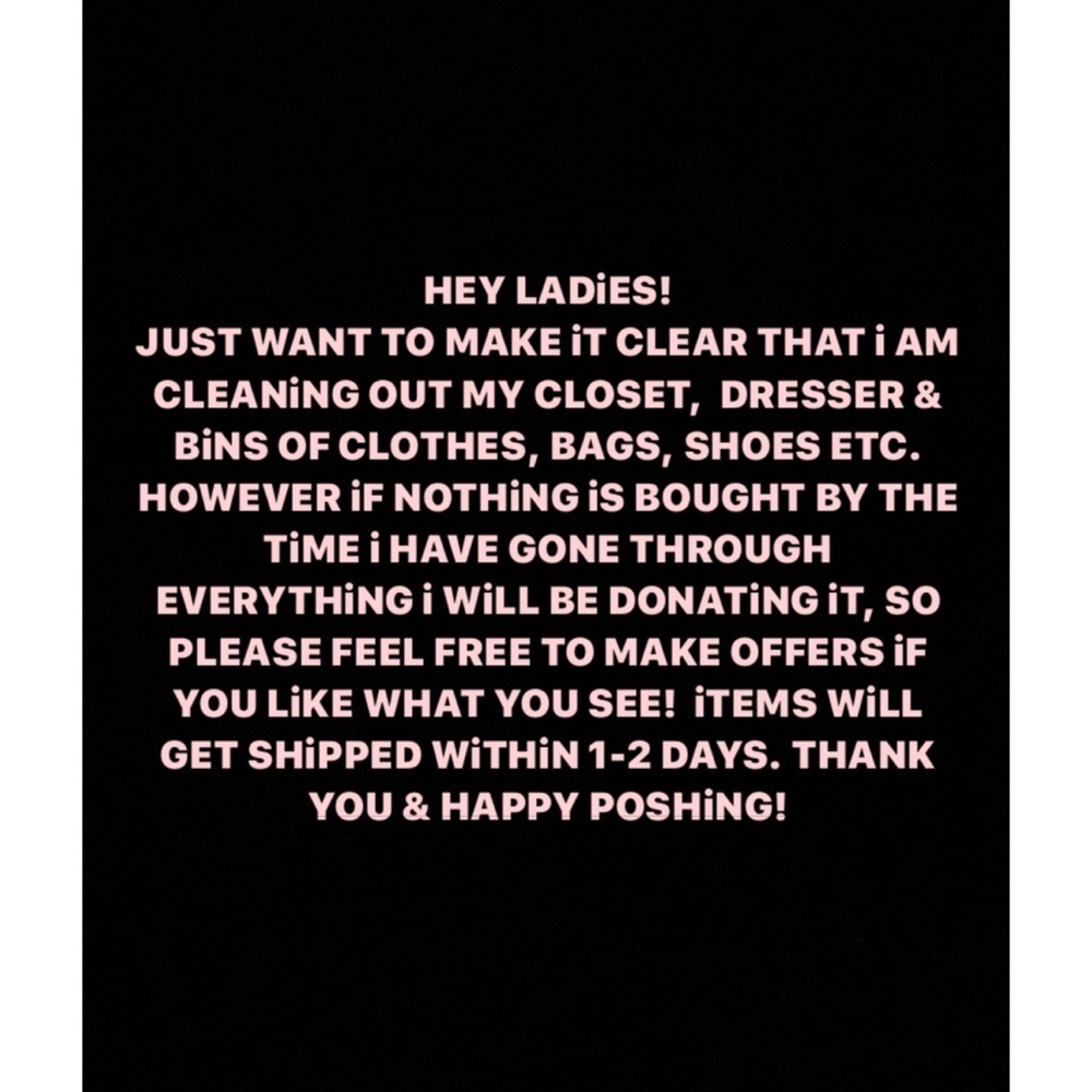 • JUST LETTING EVERYONE KNOW •
